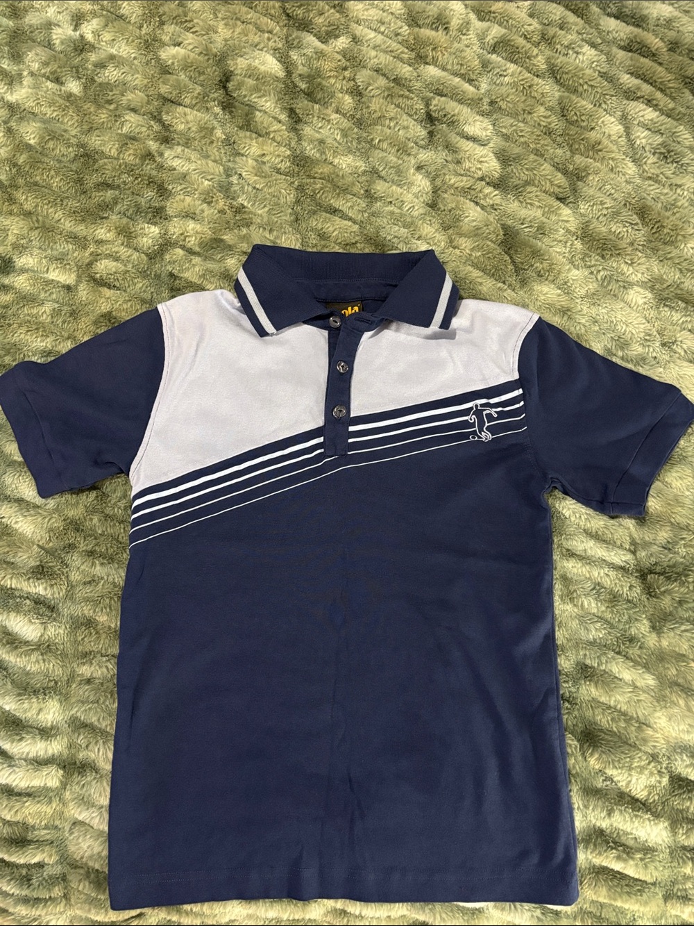Gola Navy and White Striped Polo Shirt